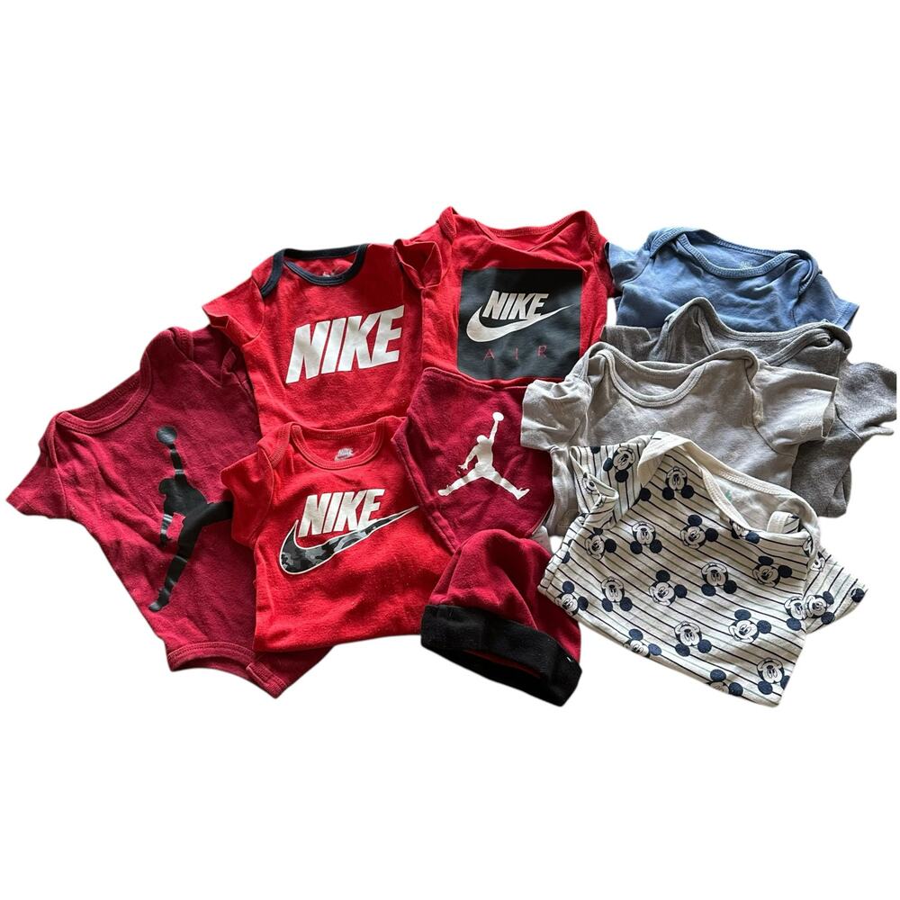 Baby Boy Bundle 0-6 Months Nike Sports Disney Mickey Mouse Outfit Hat Summer
